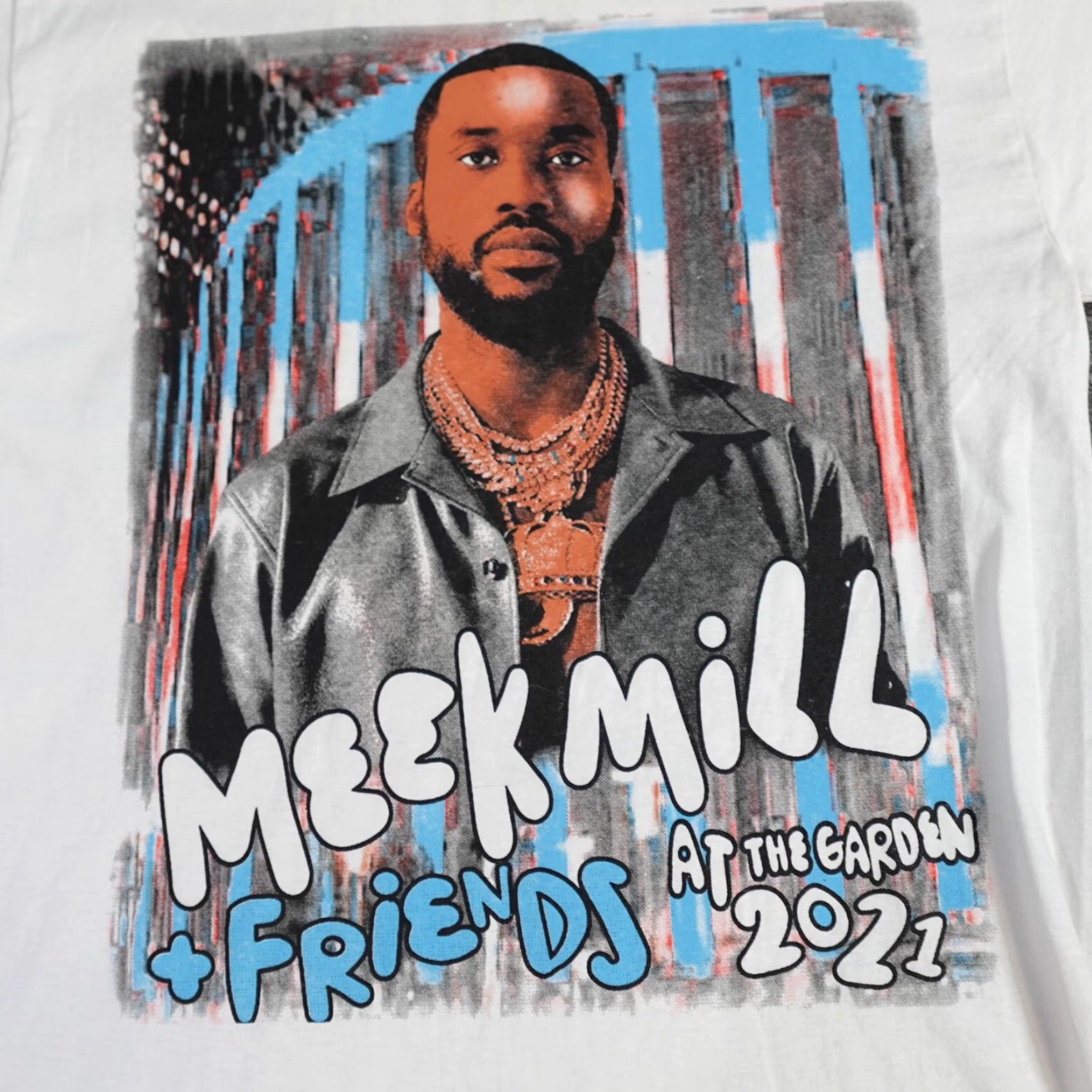 Vintage Meek Mill T-shirt Small White 2021 Tour Concert Double Sided lil Uzi Mens S White Graphic Print Crew Neck Short Sleeve T-Shirt Size US S / EU 44-46 / 1 - 2 Thumbnail