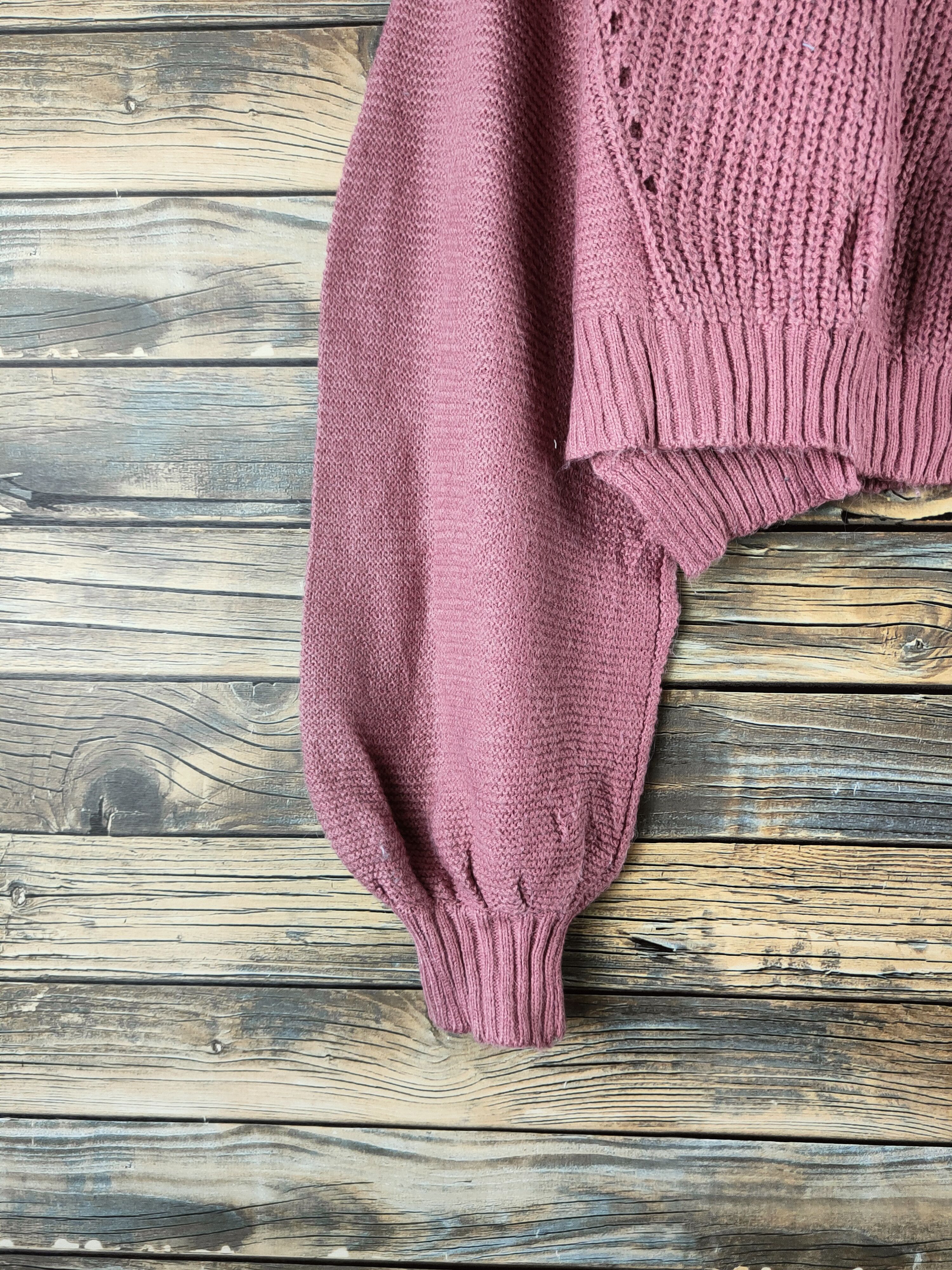 Japanese Brand DL W closet Pink Knitwear Crop Tops #46-972 Size L / US 10 / IT 46 - 4 Thumbnail
