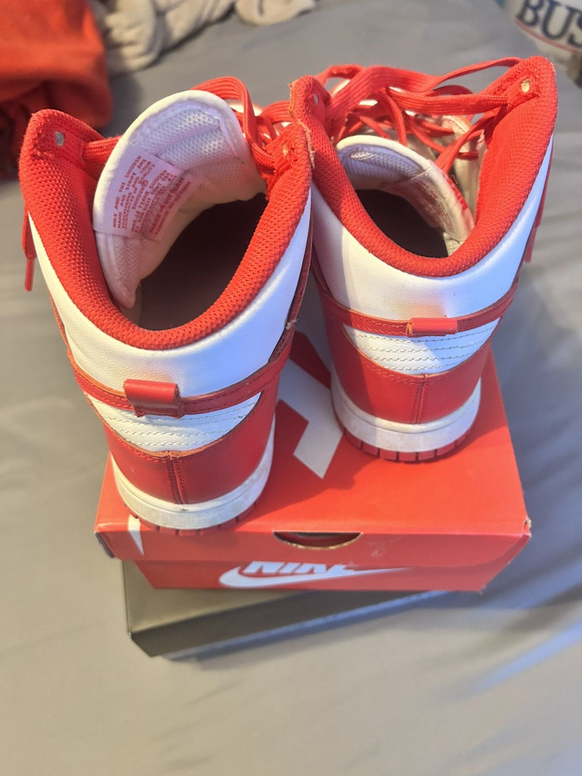 Nike × Vintage Nike Dunk Hi Championship Red Size US 8.5 / EU 41-42 - 4 Thumbnail