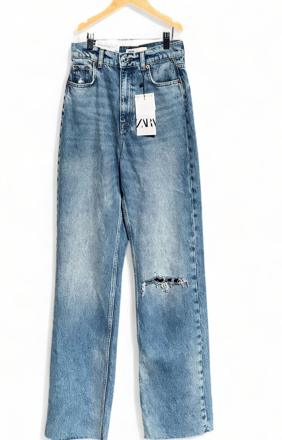 Zara Zara women’s the 90’s full length in DaryL blue jeans NWT Size 26" / US 2 / IT 38 - 2 Thumbnail