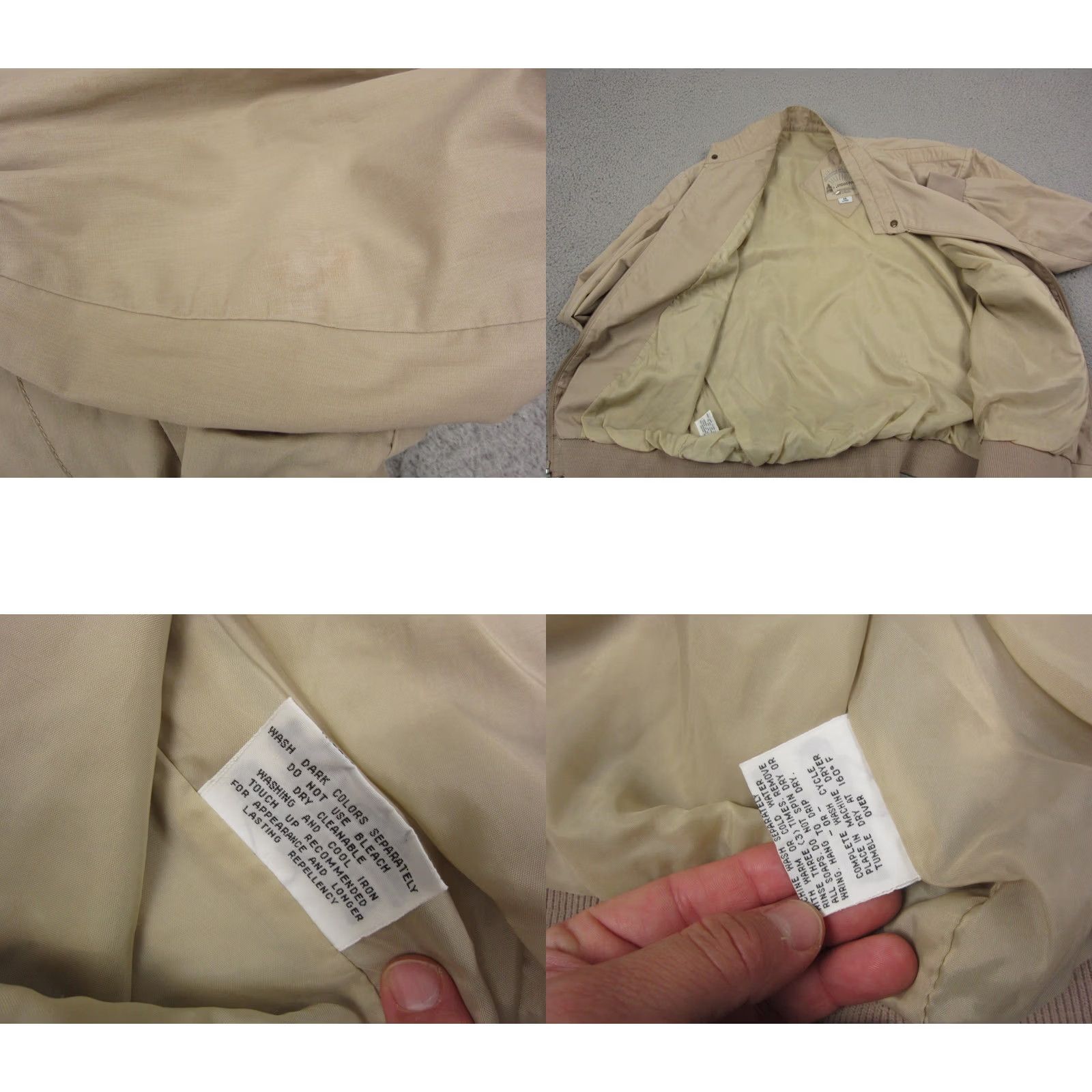 London Fog VINTAGE London Fog Jacket Mens 46L Beige Auburn Full Zip Bomber Jacket 70s 80s Sports Outdoor Casual Workwear Mens Size US S / EU 44-46 / 1 - 8 Thumbnail
