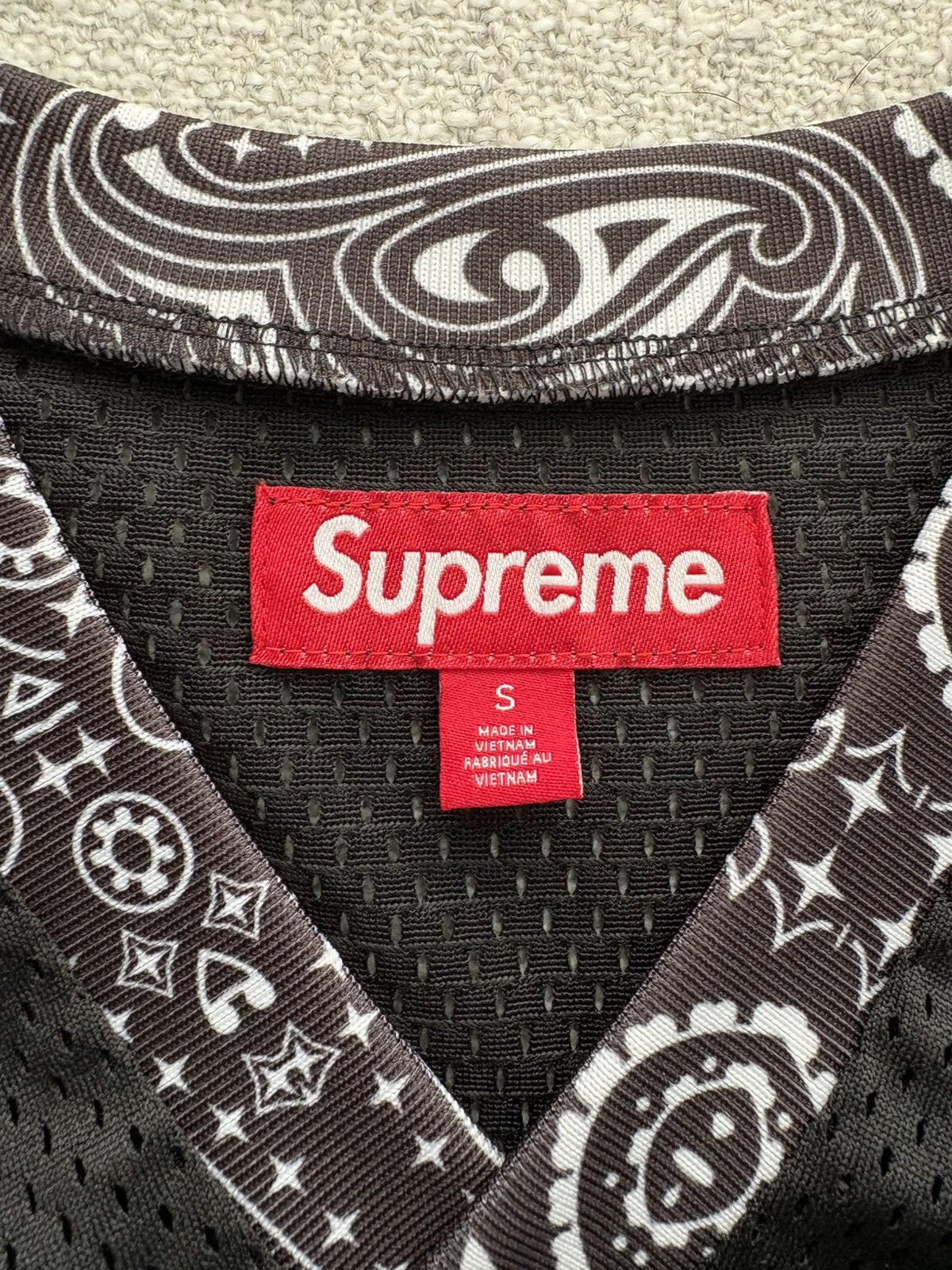 Supreme Supreme Bandana Football Jersey “Black” Size US S / EU 44-46 / 1 - 3 Thumbnail