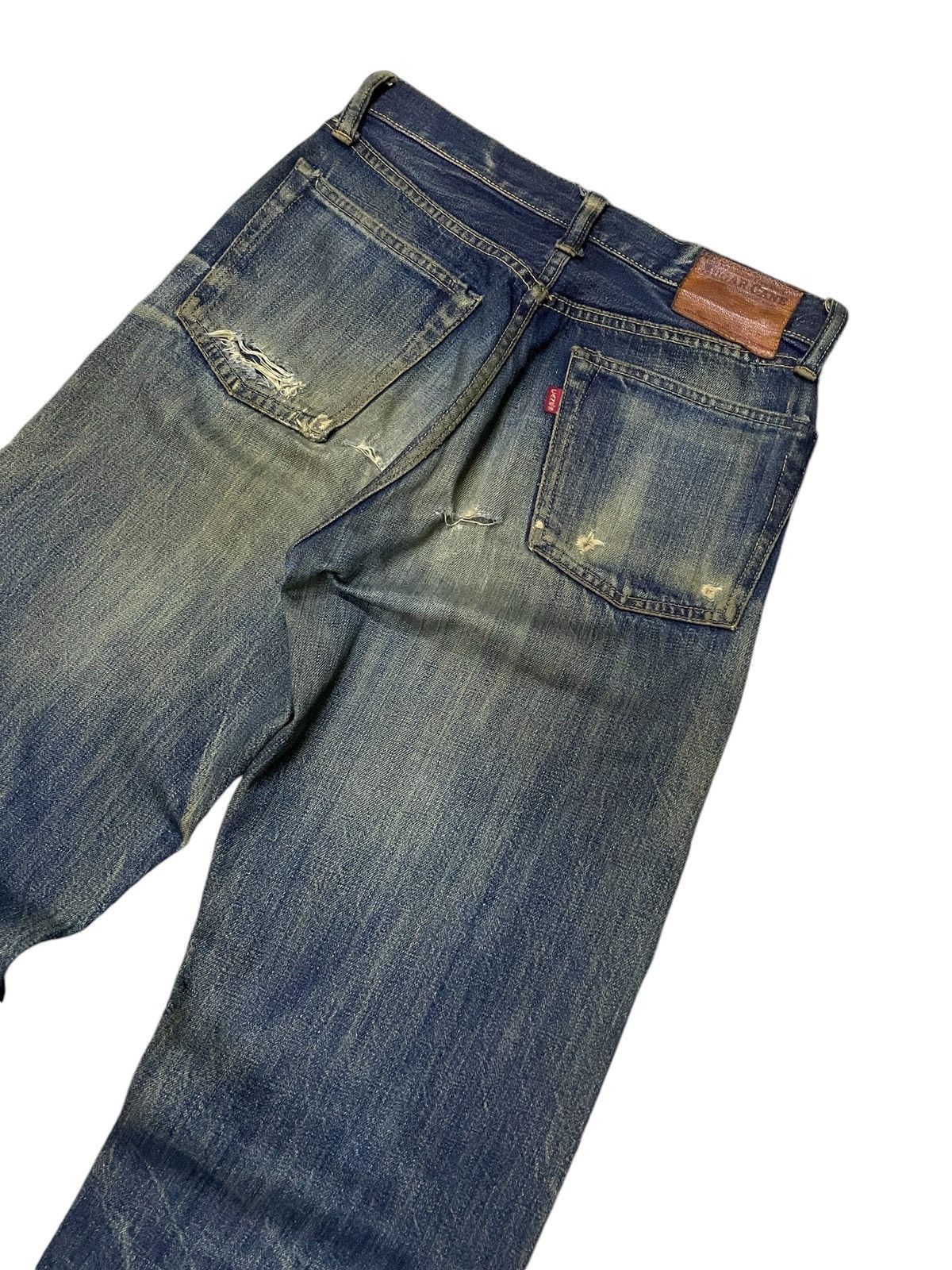 Kapital × Sugar Cane × Toyo Enterprises Vintage Sugar Canes 140z Hemp Green Selvedge Mud Wash Jeans Size US 29 - 13 Thumbnail