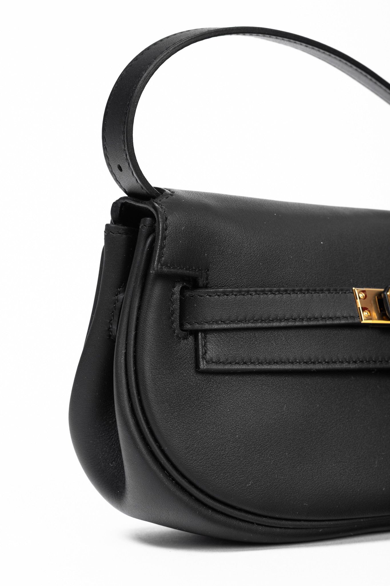 Hermes Hermes Kelly Moove Black Swift Leather GHW Shoulder Bag Size ONE SIZE - 5 Thumbnail