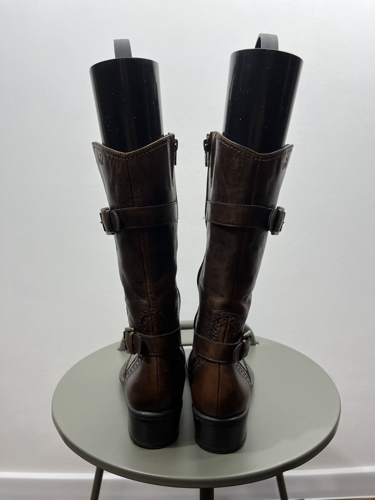 Other Vintage Brown Leather Buckle Boots US 6.5 Distressed Style Size US 6.5 / IT 36.5 - 12 Thumbnail