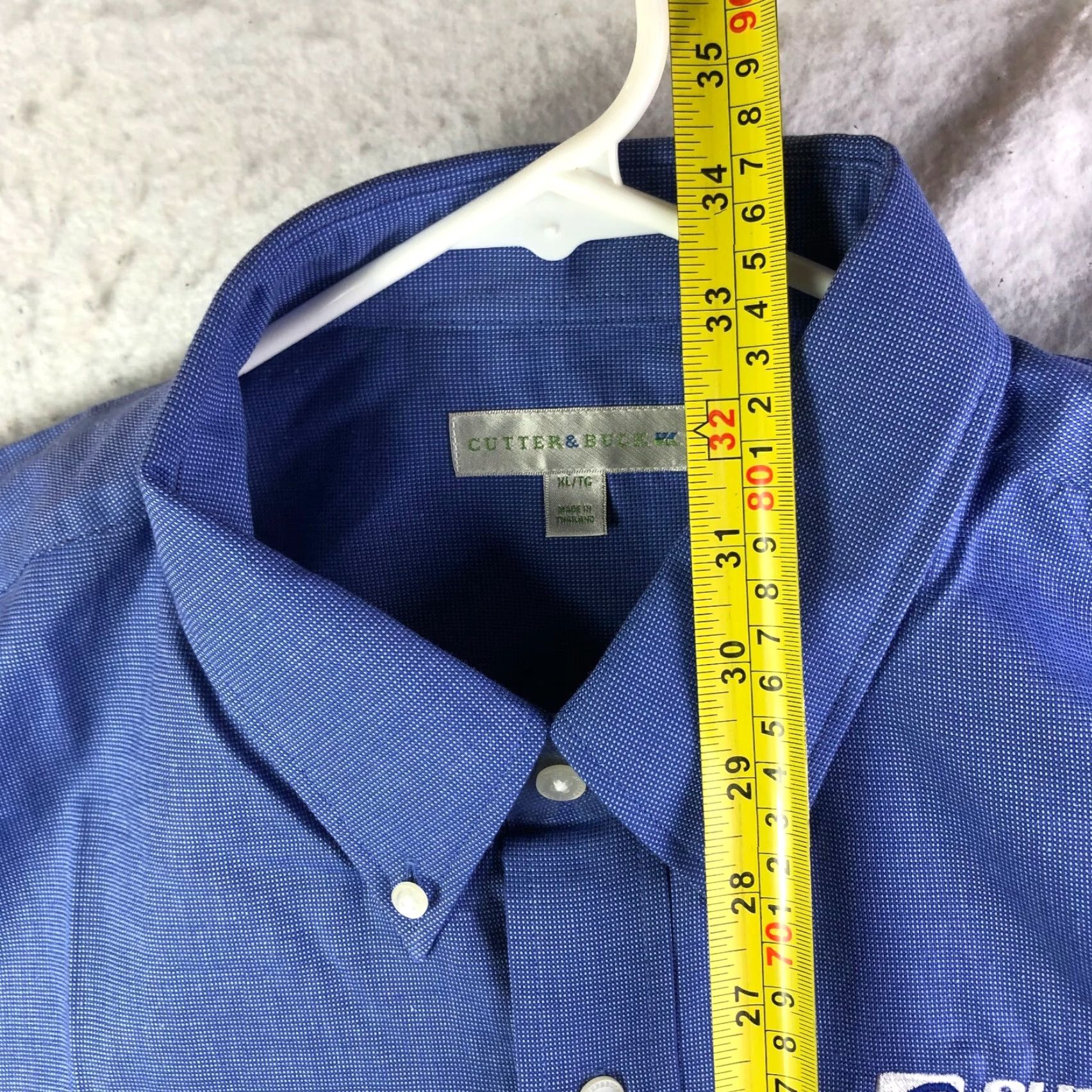 Cutter & Buck Cutter & Buck Mens XL Blue Plaid Long Sleeve Button-Down Collar Shirt Size US XL / EU 56 / 4 - 5 Thumbnail