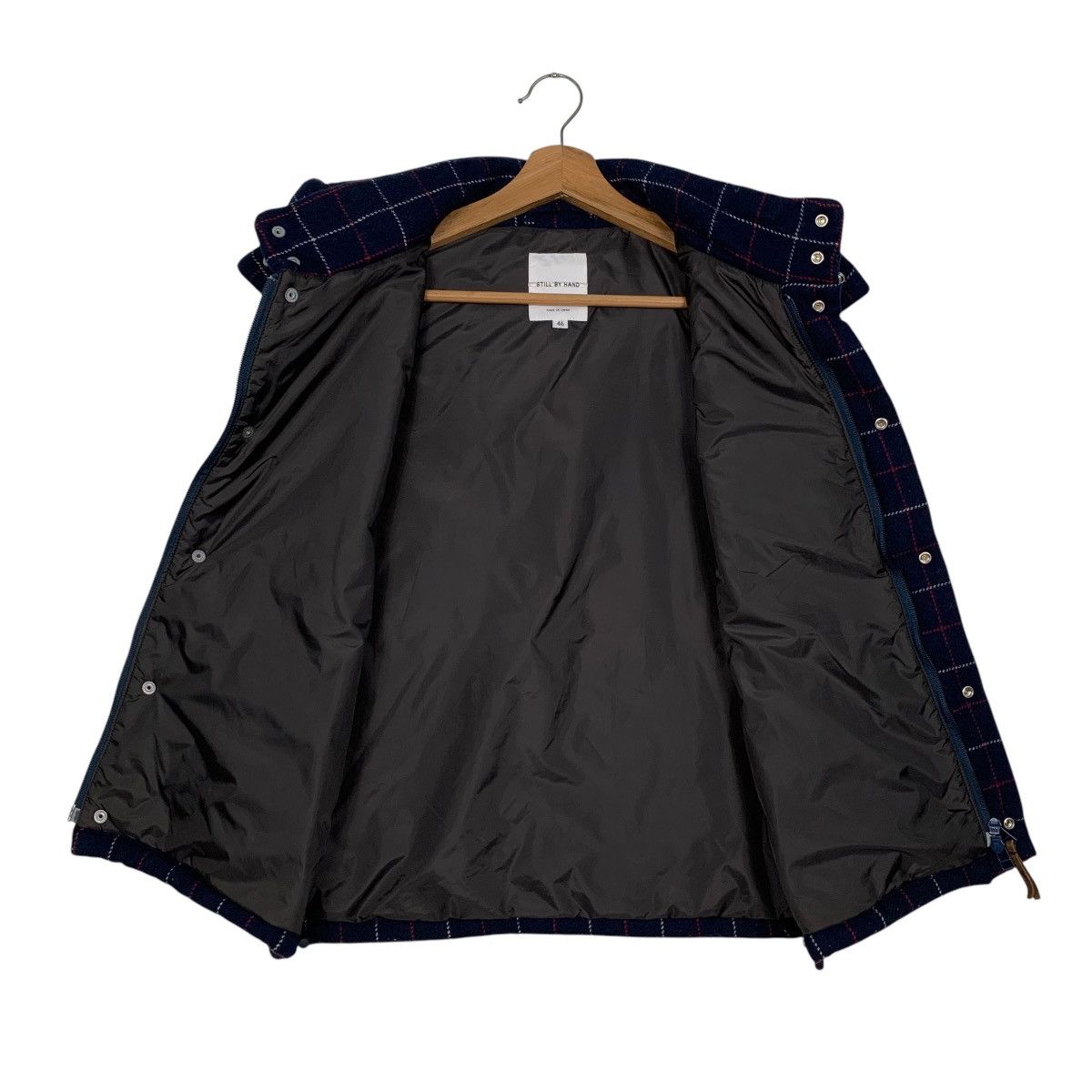 STILL BY HAND STILL BY HAND Checked Puffer Hooded Vest #2796-C126 Size US S / EU 44-46 / 1 - 11 Thumbnail