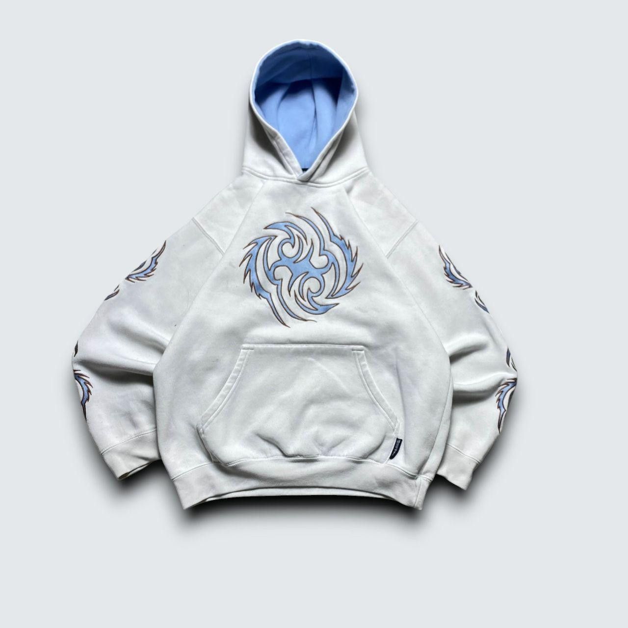 Japanese Brand 00s Embroidered Streetwear Hoodie White M Size US M / EU 48-50 / 2 - 1 Thumbnail