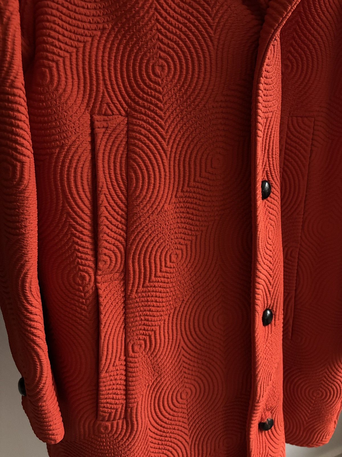 Namacheko Namacheko Orange Textured Coat with Back Print Size US S / EU 44-46 / 1 - 3 Thumbnail