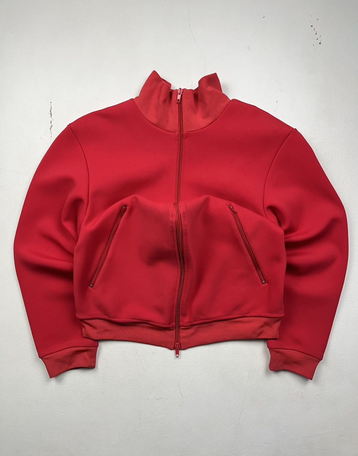 Balenciaga Balenciaga FW16 Asymmetric Red Zip Jacket – Runway Piece Size S / US 4 / IT 40 - 4 Thumbnail
