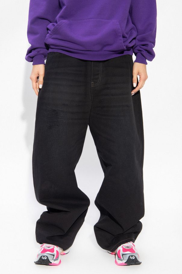 Balenciaga o1in1g1024 Dup / Large Baggy Jeans in Black Size 27" / US 4 / IT 40 - 3 Thumbnail