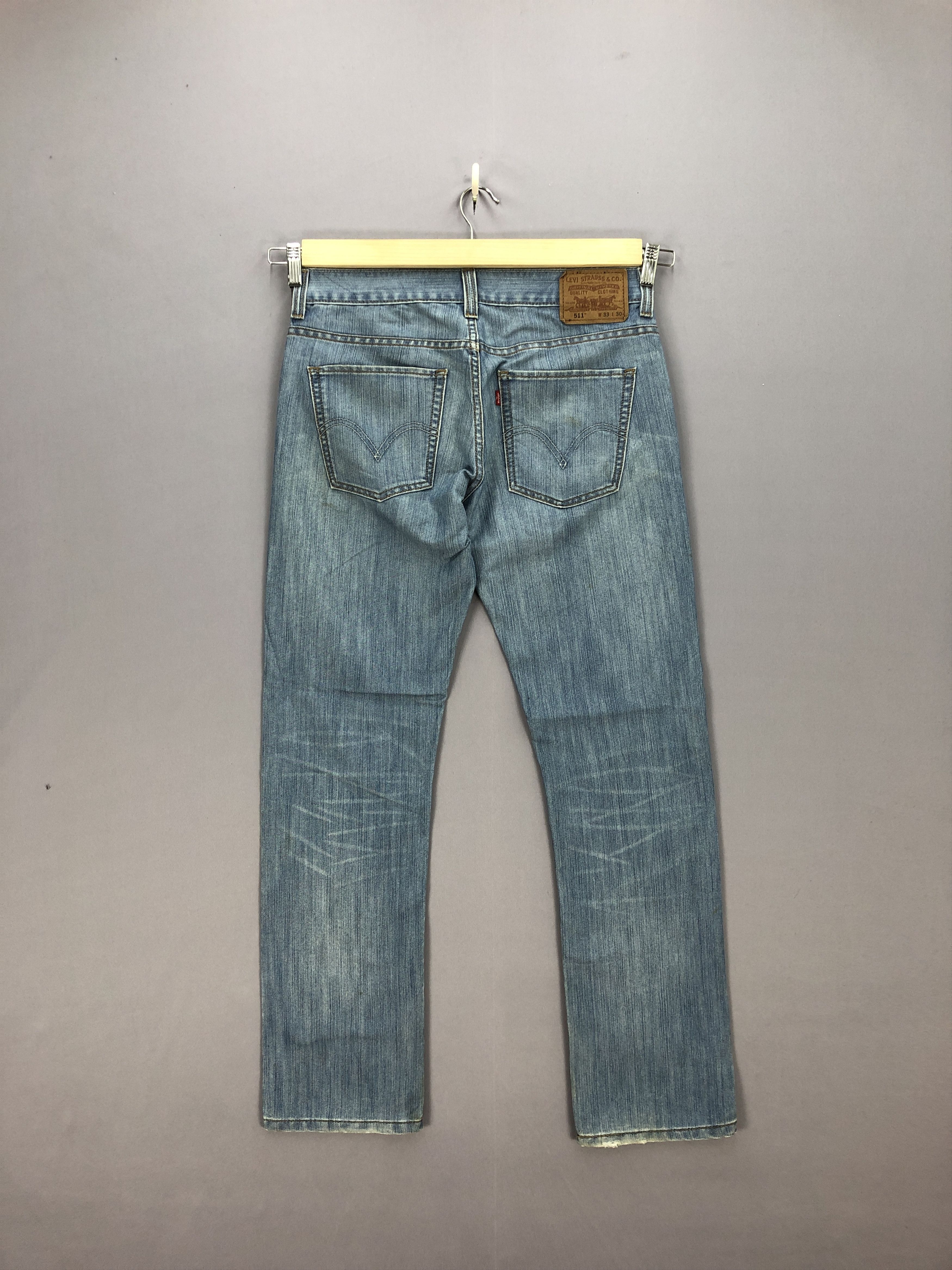 Jean Vintage Levis Faded Jeans Levi's 511 Light Wash Denim Size US 32 / EU 48 - 2 Thumbnail