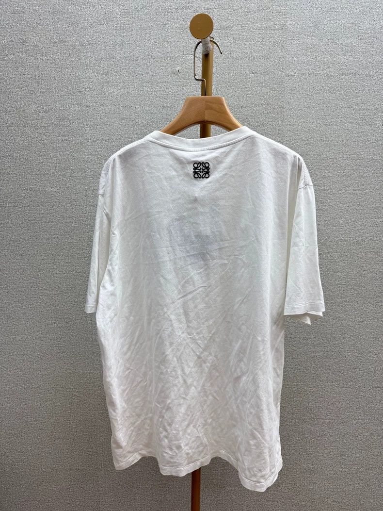 Loewe LOEWE White embroidered T-shirt Size S / US 4 / IT 40 - 2 Thumbnail