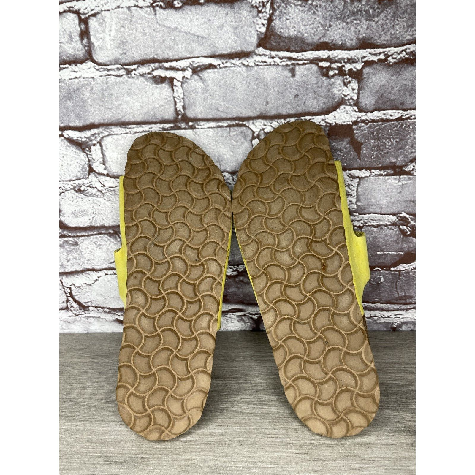 Other Sanosan Yellow Leather Arizona Slides Casual Cork Sandals Wo Size US 9.5 / IT 39.5 - 23 Thumbnail