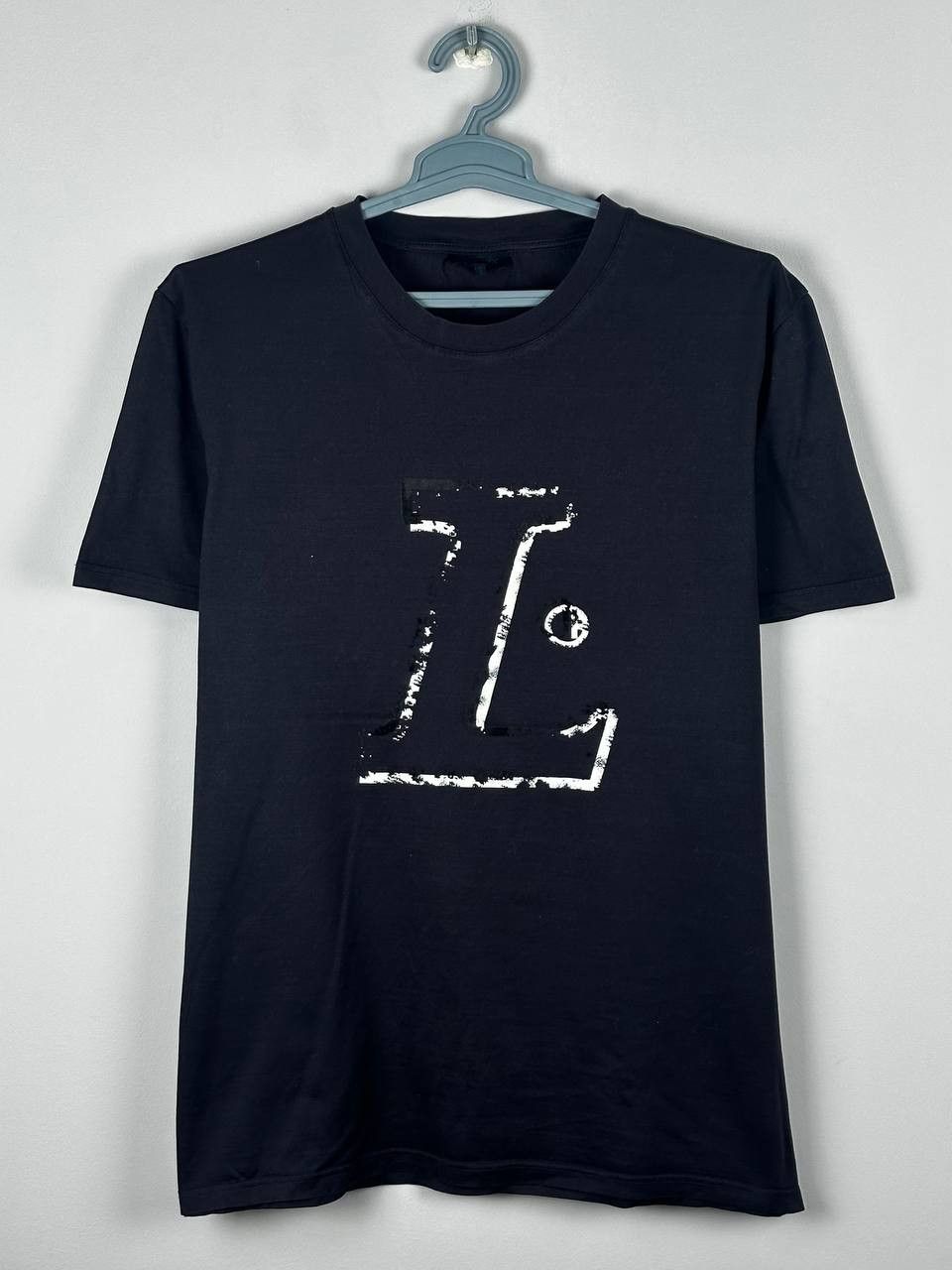 Lanvin Lanvin Big Logo Luxury T Shirt Coton Navy Slim Fit Size US L / EU 52-54 / 3 - 2 Thumbnail