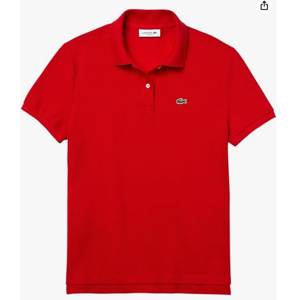 Lacoste Lacoste Women's Classic Fit Short Sleeve Petit Polo Red 14 Size XL / US 12-14 / IT 48-50 - 1 Thumbnail