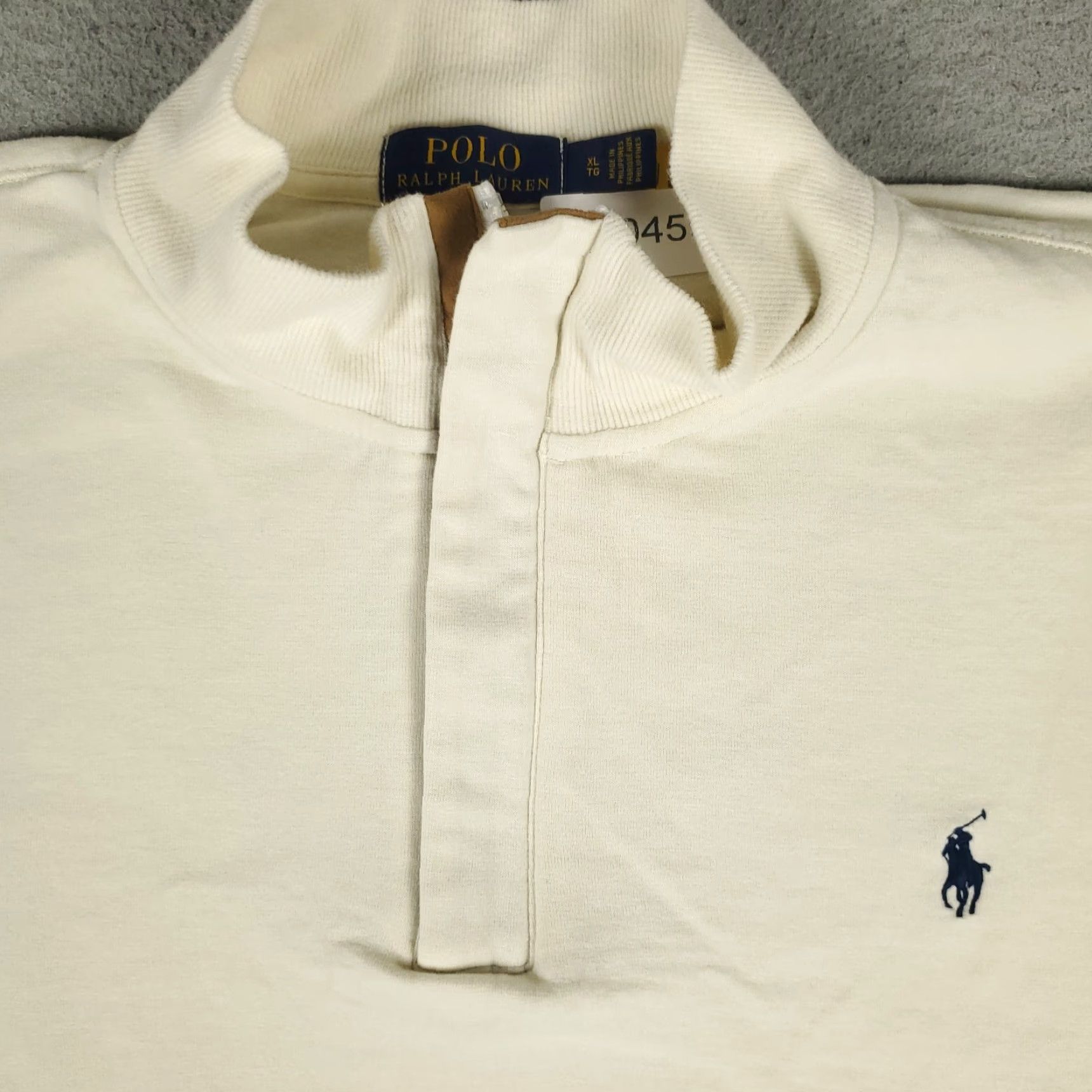 Ralph Lauren Ralph Lauren Sweater XL Beige 1/4 Zip Pullover Long Sleeve Mens Size US XL / EU 56 / 4 - 2 Thumbnail