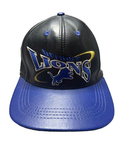 leather detroit lions hat