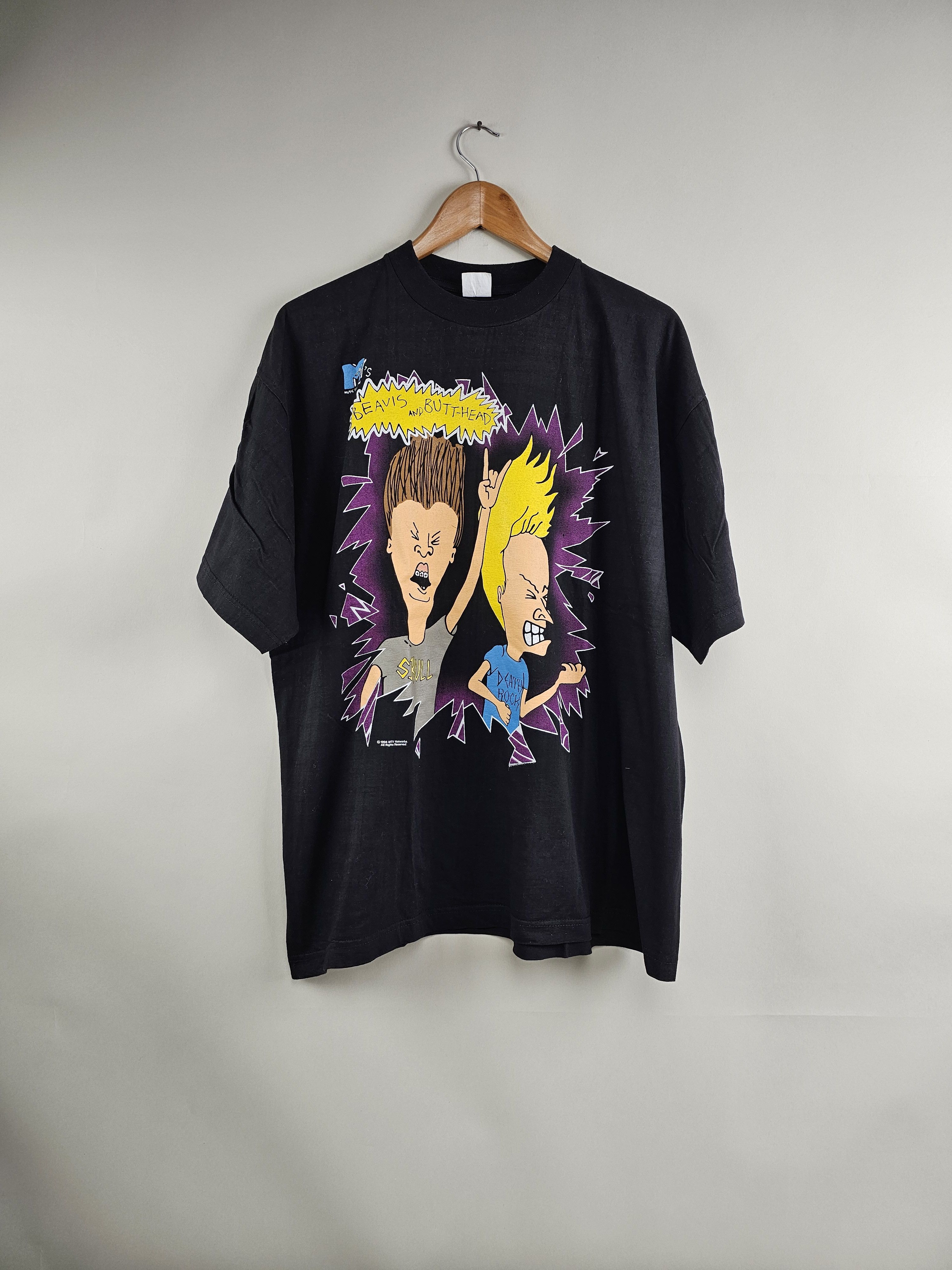 Band Tees × Mtv × Vintage 1994 Beavis and Butthead Metalheads XL 23" 29" Size US XL / EU 56 / 4 - 6 Thumbnail