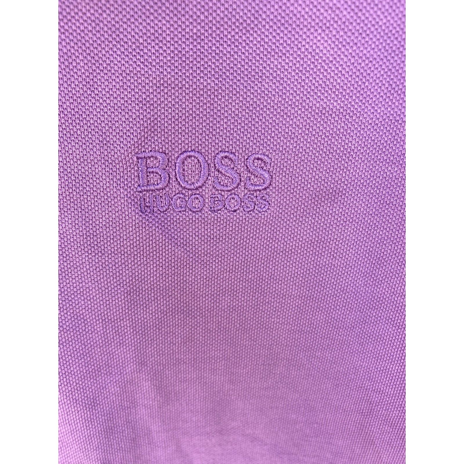 Hugo Boss HUGO BOSS Purple Solid Logo SS Polo M Classic City Pima Cotton Golf Design Shirt Mens Medium Purple Logo Polo 80s 90s City USA Size US M / EU 48-50 / 2 - 4 Thumbnail
