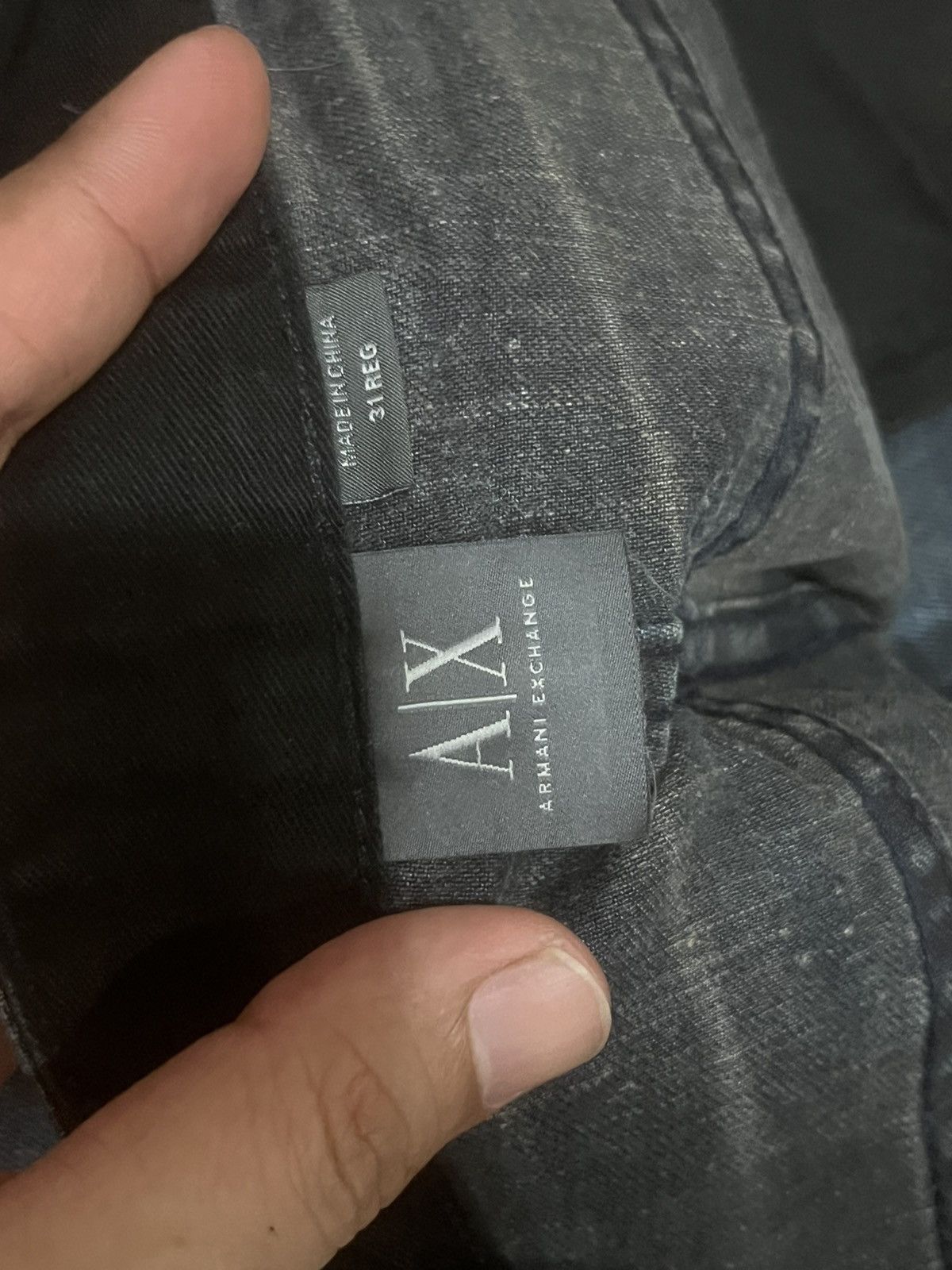 Armani Armani Exchange Dark Whisker Washed Straight Leg Jeans Size US 31 - 18 Thumbnail