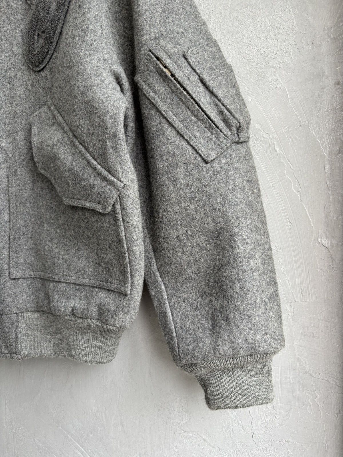 00’s old stussy Ma-1 Wool Bomber Jacket Stussy early 2000s wool bomber MA-1 jacket