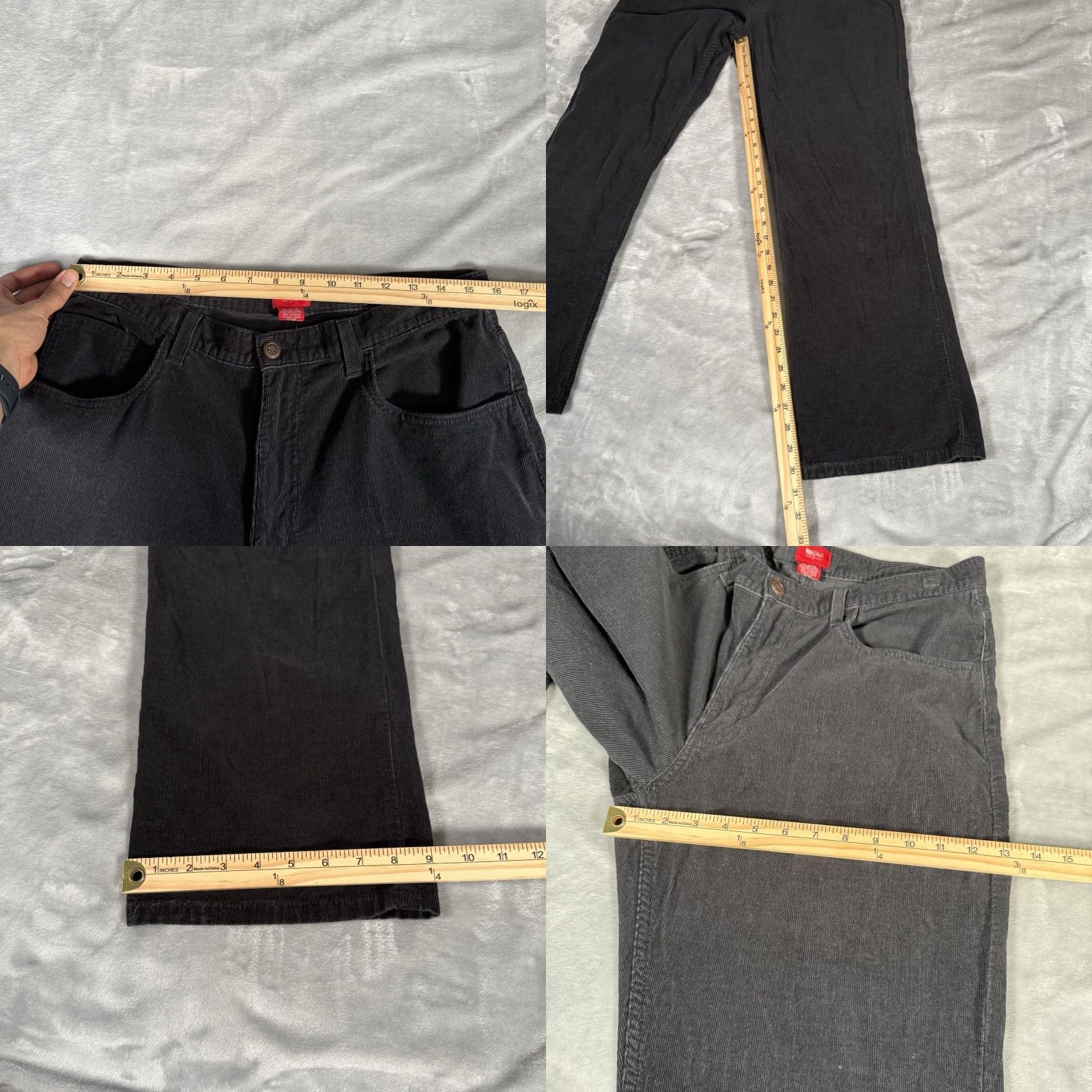 Mossimo VINTAGE Mossimo Corduroy Pants Mens 32x31 Straight Fit Black Size US 32 / EU 48 - 8 Thumbnail