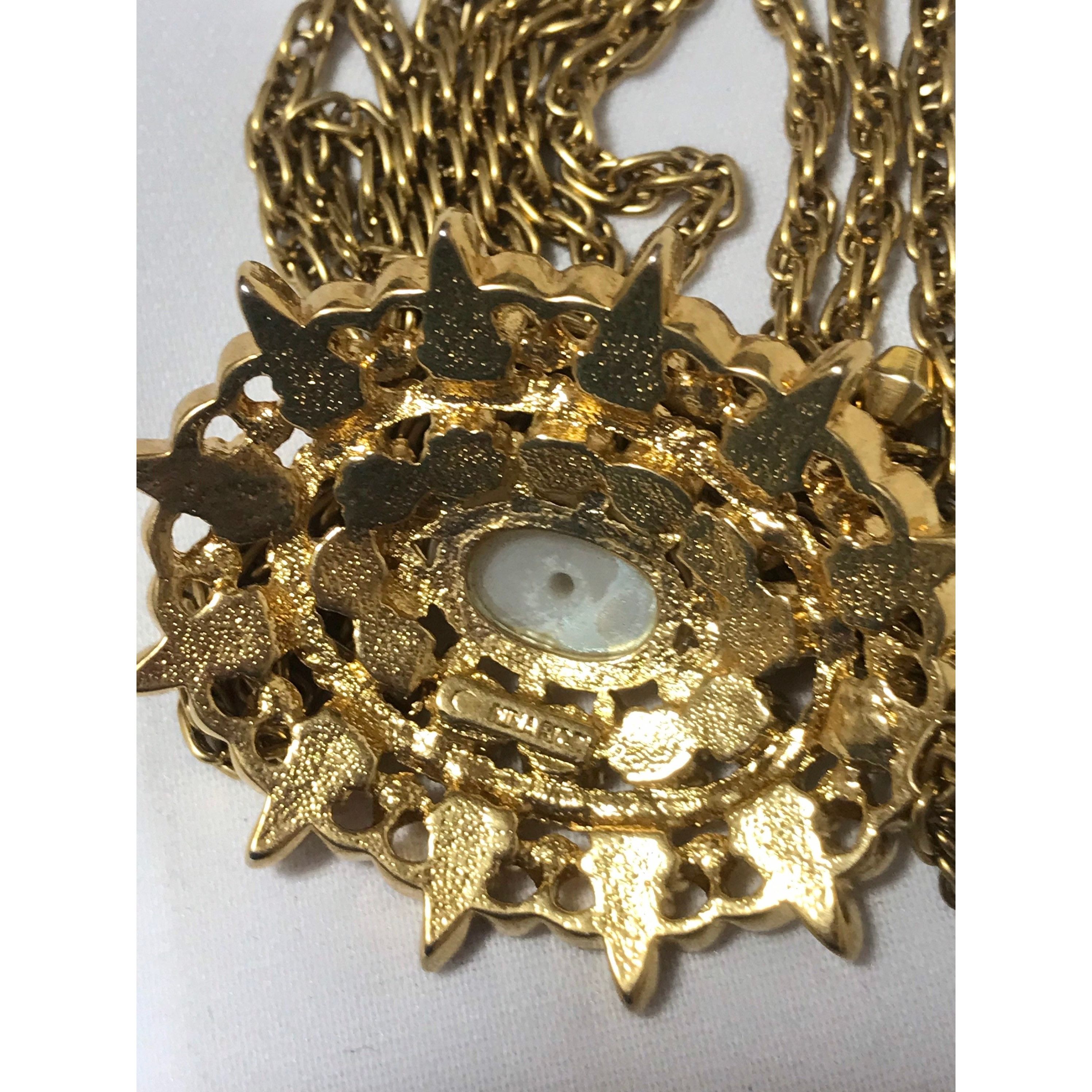 Nina Ricci Vintage NINA RICCI statement necklace with oval pendant top Size ONE SIZE - 5 Thumbnail