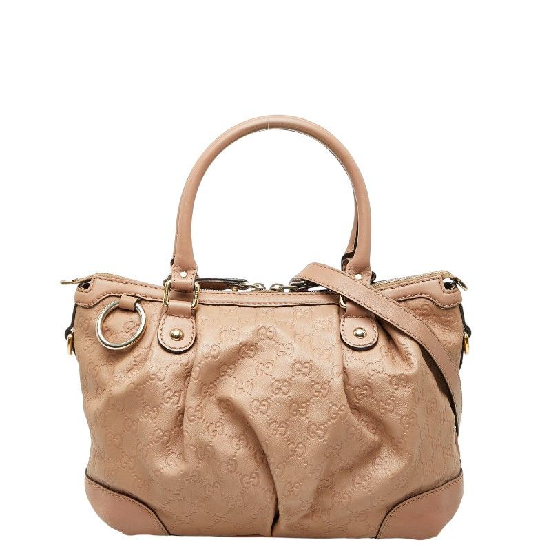 Gucci Gucci Sukey Guccissima Canvas Leather 2Way Bag Leather Shoulder Bag 247902 Duty Free For Usa in Beige, Women's