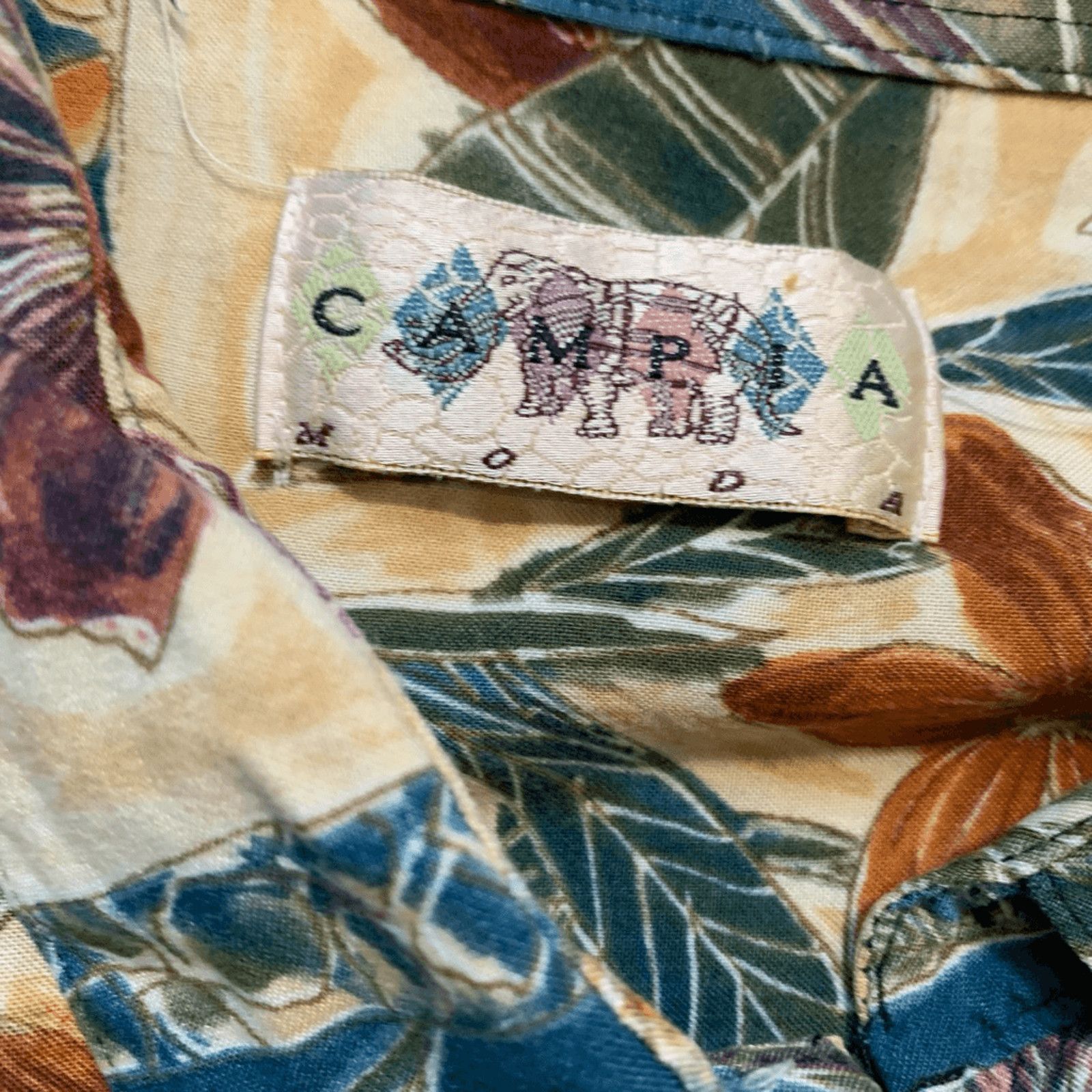 Vintage Vintage 90s Campia Moda Rayon Printed Shirt Blue Floral Top Size US XL / EU 56 / 4 - 6 Thumbnail