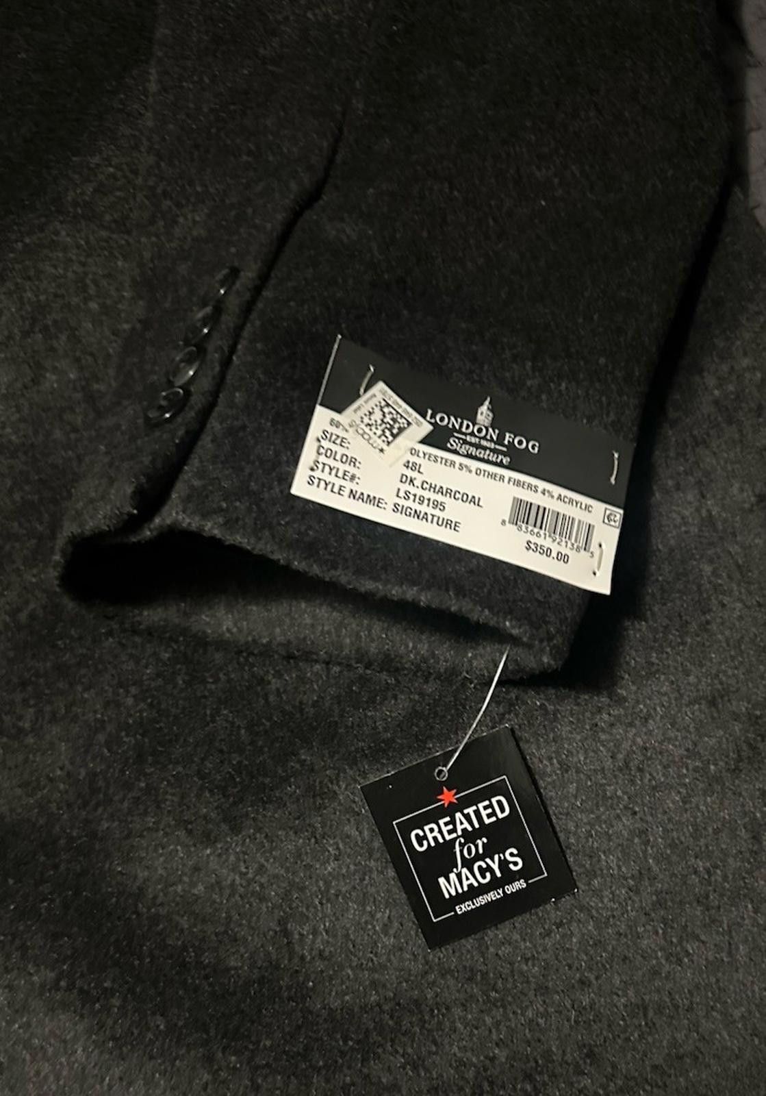 London Fog London Fog Signature Men's Wool Blend Coat Overcoat Size 48L Size US XL / EU 56 / 4 - 4 Thumbnail