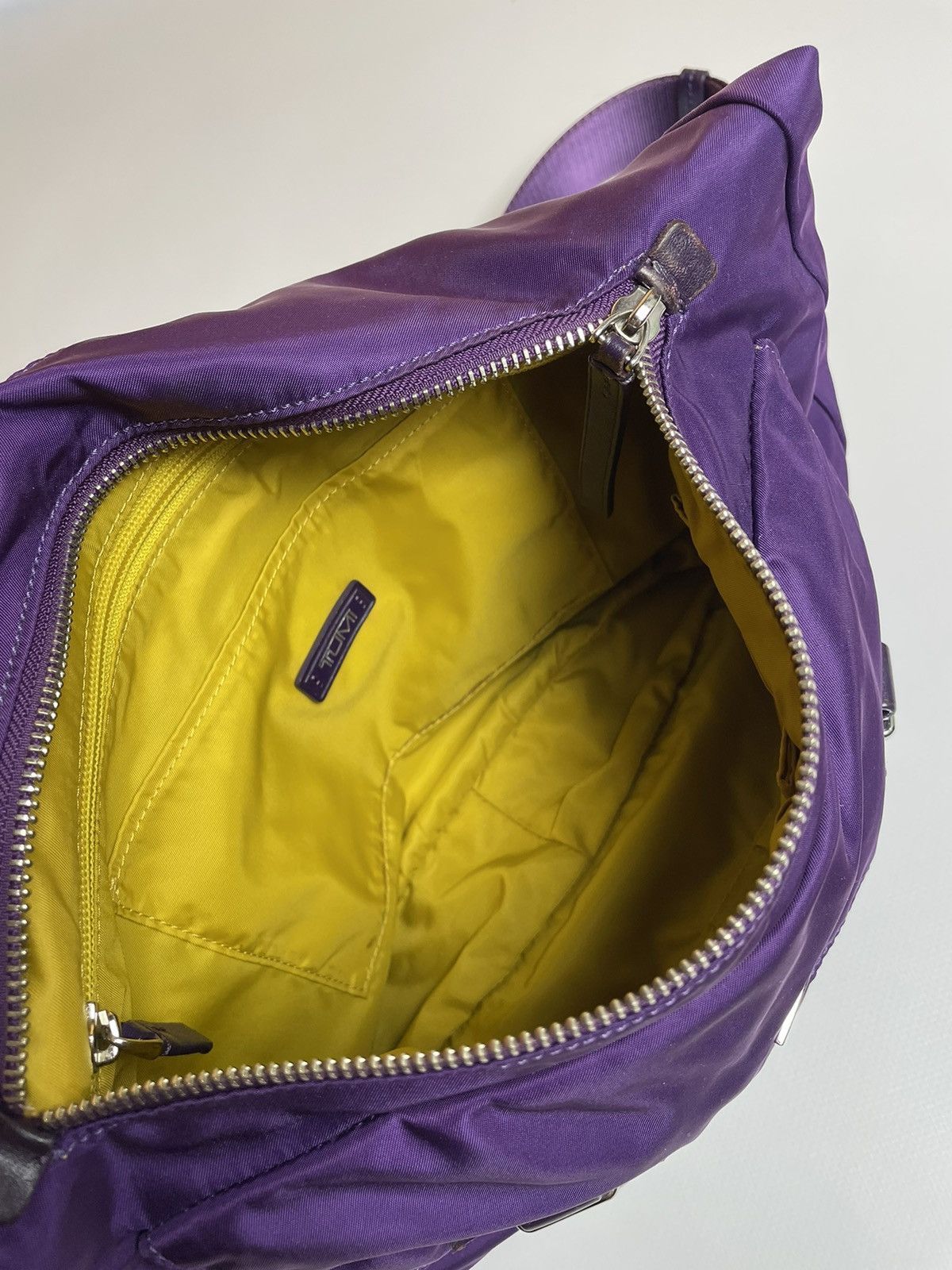 Tumi Tumi Y2K Purple Nylon Crossbody Messenger Bag Size ONE SIZE - 11 Thumbnail
