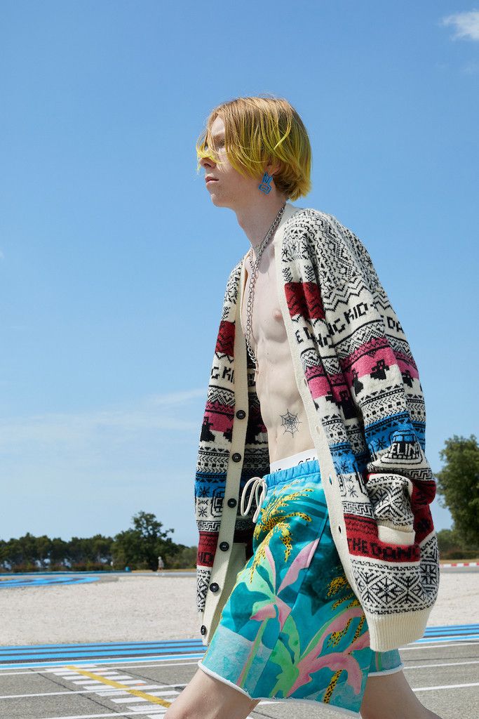 Celine × Hedi Slimane SS21 The Dancing Kid Jacquard Wool Cardigan Size US L / EU 52-54 / 3 - 9 Thumbnail