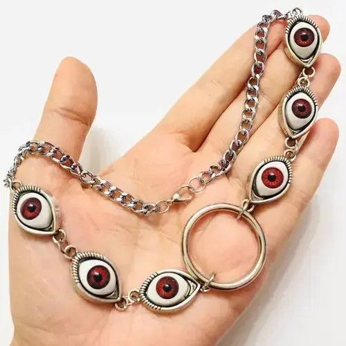 Other Evil Monsters 3rd Eye Red eyeballs Eye​​ Choker Size ONE SIZE - 3 Thumbnail