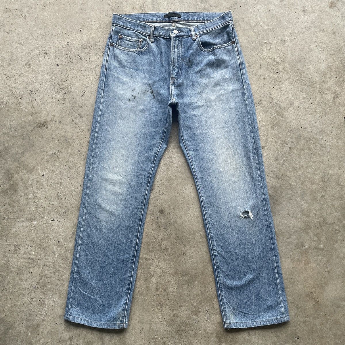 Japanese Brand W33💥 Vintage Japanese Brand Faded Denim Jeans Pants Size US 33 - 1 Thumbnail