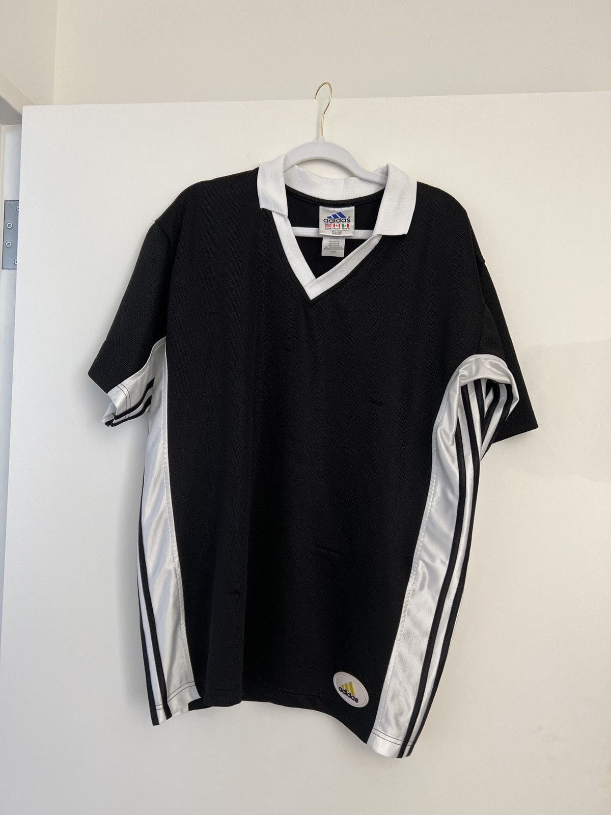 Adidas Black Vintage Adidas Jersey Size US M / EU 48-50 / 2 - 1 Thumbnail
