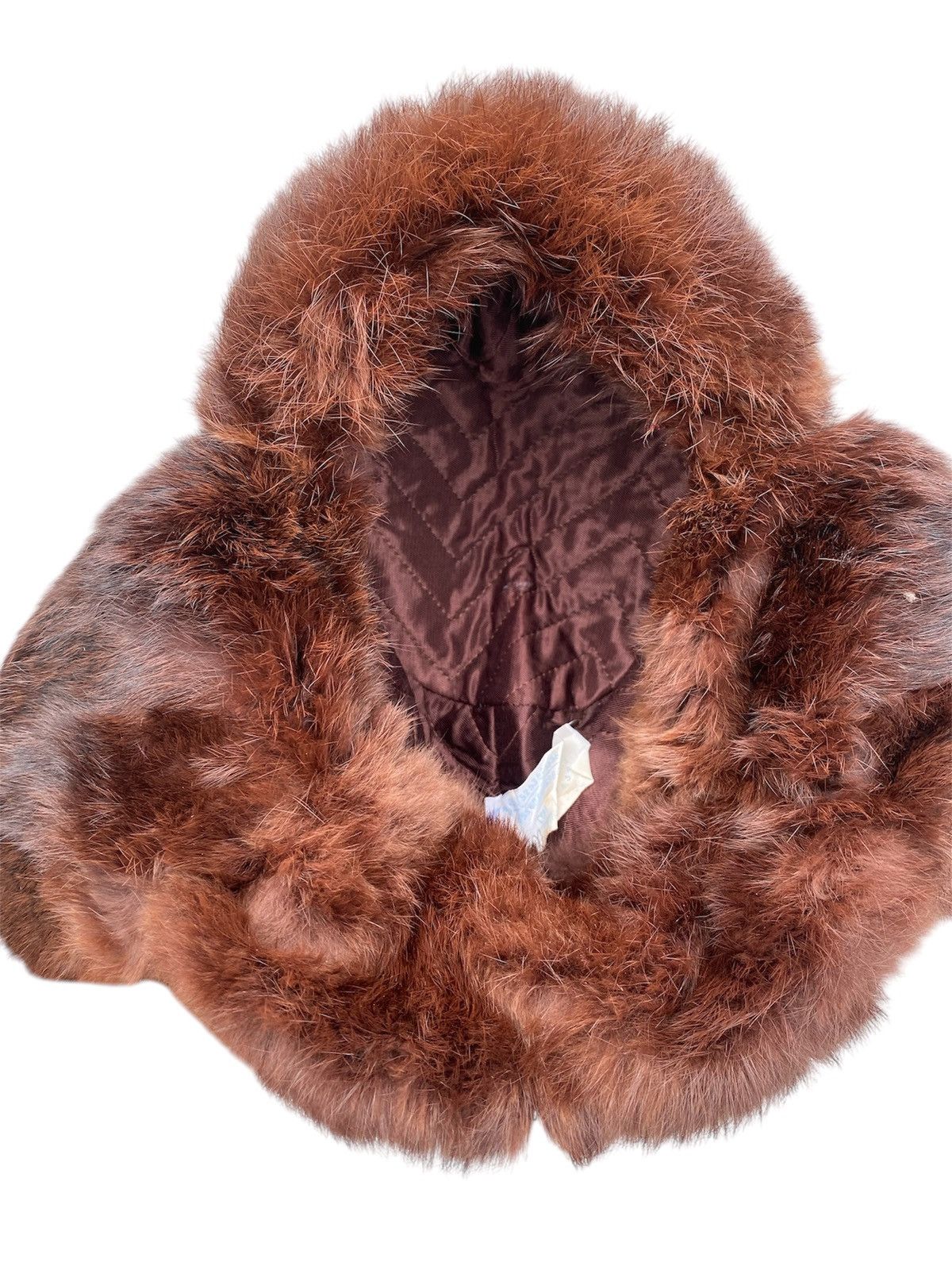 Vintage Vintage Soviet Era Brown Rabbit Fur Ushanka Winter Cap Size 46 - 5 Thumbnail