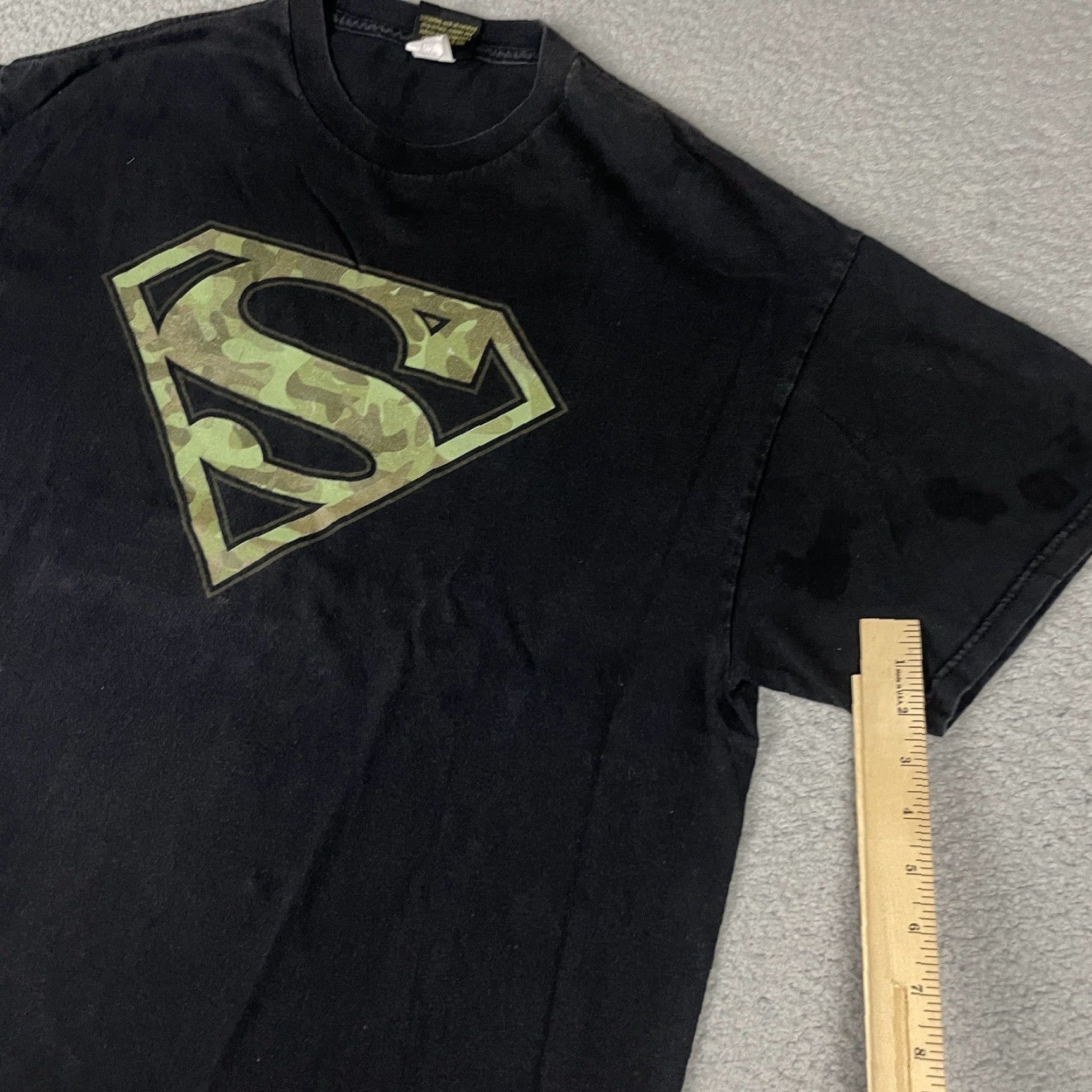 Vintage VINTAGE Superman Tshirt Adult XL Black Camo Official WB Logo Justice League Military USA Size US XL / EU 56 / 4 - 4 Thumbnail