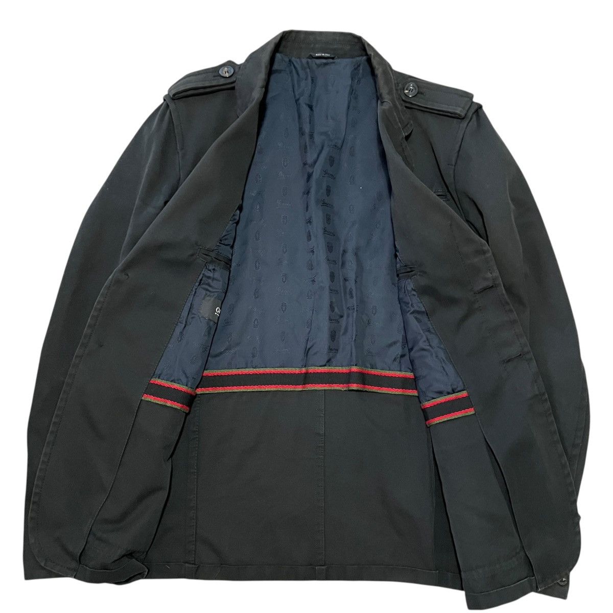 Gucci GUCCI 2007AW Sherry Line Fly Front Military Jacket Size US M / EU 48-50 / 2 - 4 Thumbnail