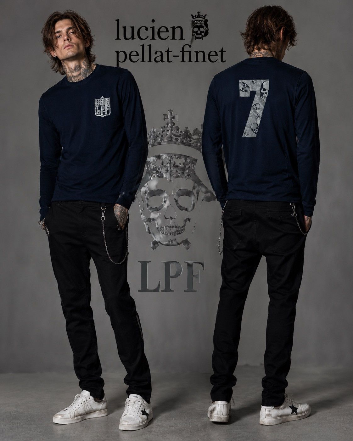 Lucien Pellat-Finet Lucien Pellat-Finet LPF Logo Skull No 7 Collarless Shirts Size US S / EU 44-46 / 1 - 1 Thumbnail