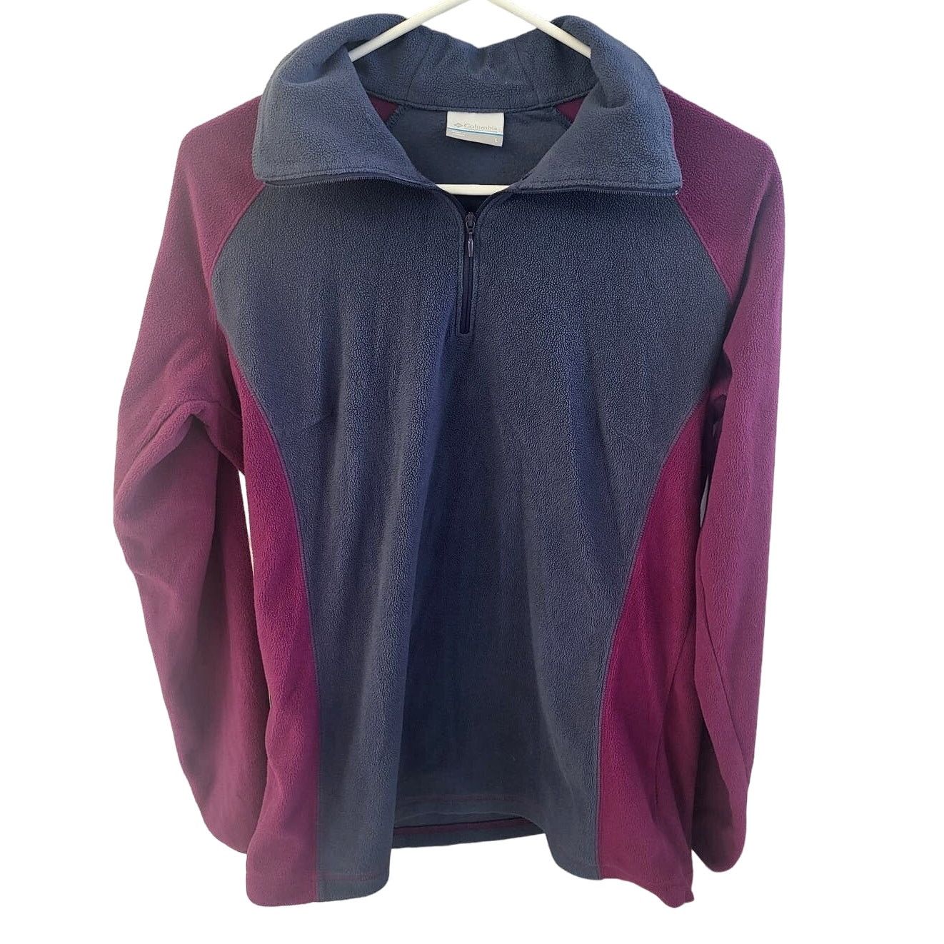Columbia Columbia 1/4 Zip Running Fleece - Blue & Magenta - Large Size L / US 10 / IT 46 - 1 Thumbnail