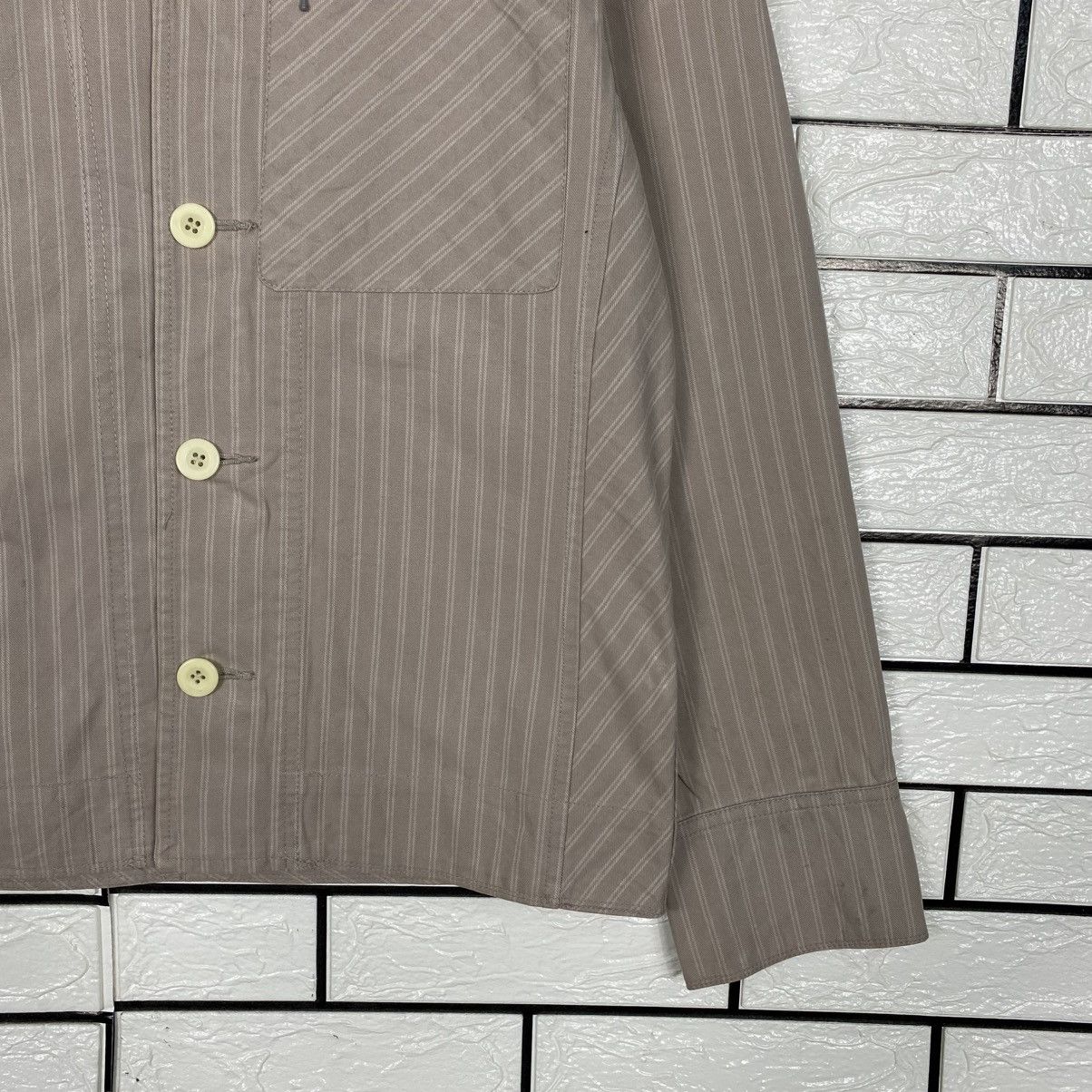 Issey Miyake 📌Vintage Hickory Chore Work Jacket Nicole Club For Men Size US M / EU 48-50 / 2 - 6 Thumbnail