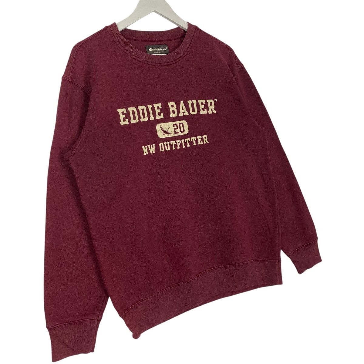 Vintage Vintage Eddie Bauer Sweatshirt Crewneck Big Logo Maroon XS Size US XS / EU 42 / 0 - 3 Thumbnail