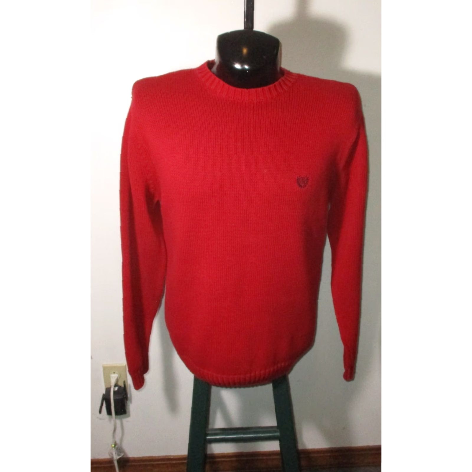 Chaps CHAPS Sweater Men L Red 100% Cotton Long Sleeve Crew NWOT Size US L / EU 52-54 / 3 - 2 Thumbnail