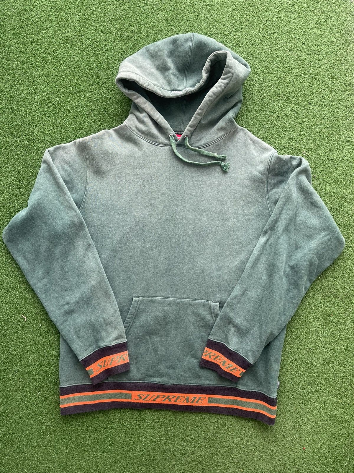 Supreme 🔥HOT🔥VINTAGE SUPREME STRIPED RIB HOODIES VERY RARE Size US L / EU 52-54 / 3 - 1 Thumbnail