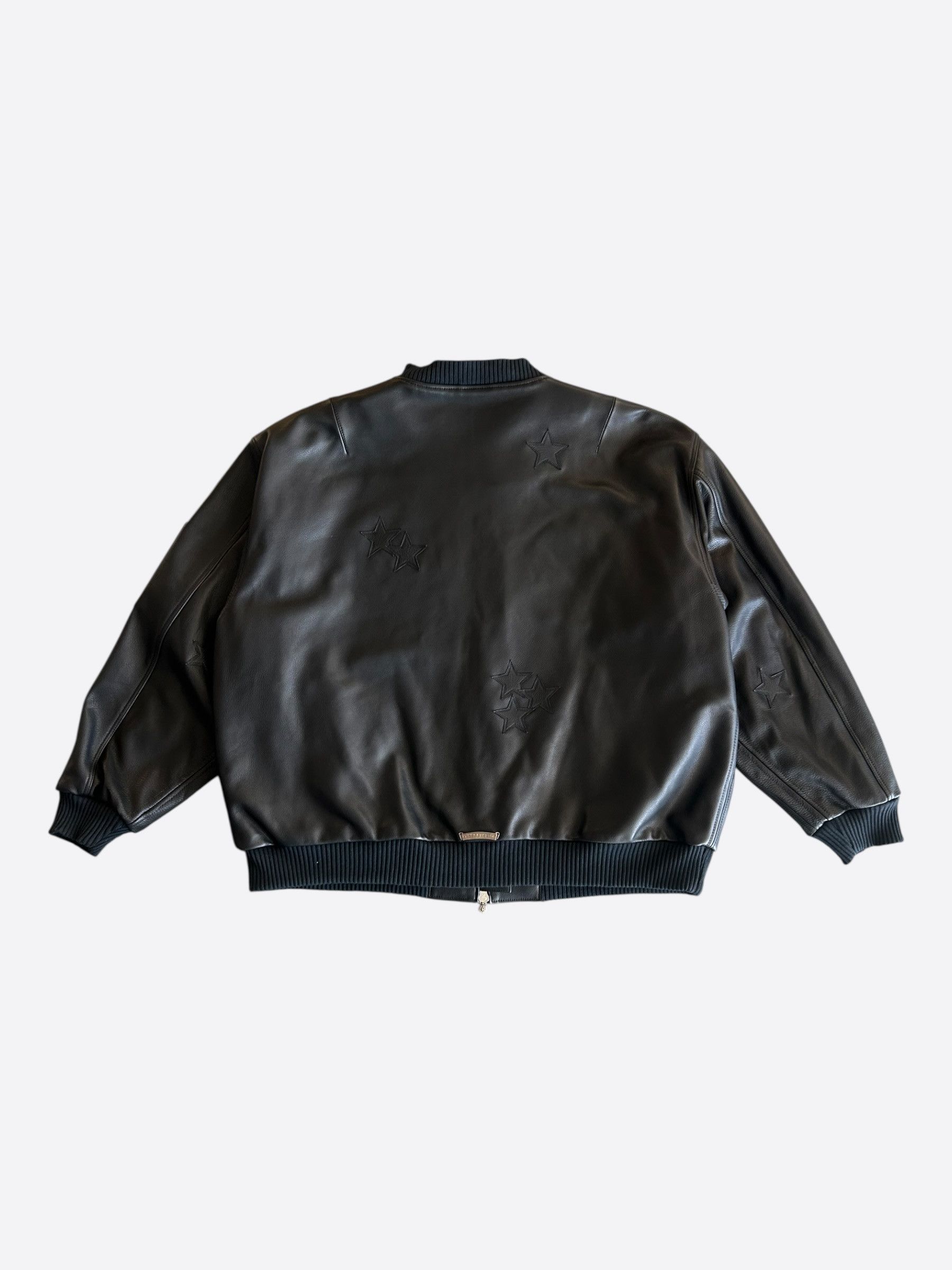 Chrome Hearts Chrome Hearts Black Star Patch Leather Bomber Jacket Size US XXL / EU 58 / 5 - 2 Thumbnail