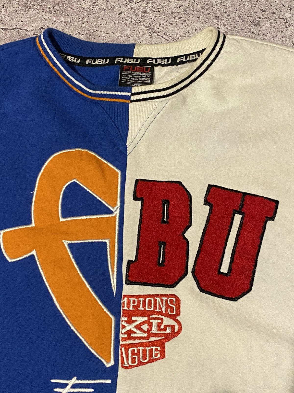 Fubu Vintage 90’s Rap Fubu Big Embroidered Logo Baggy Sweatshirt Size US XXL / EU 58 / 5 - 2 Thumbnail