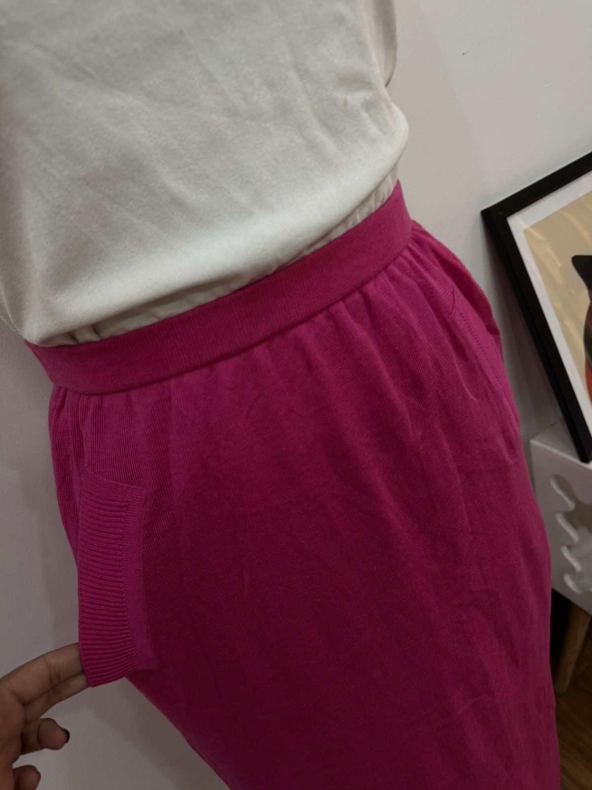 Designer × Yves Saint Laurent Pink ‘YSL’ midi skirt Size 30" / US 8 / IT 44 - 7 Thumbnail
