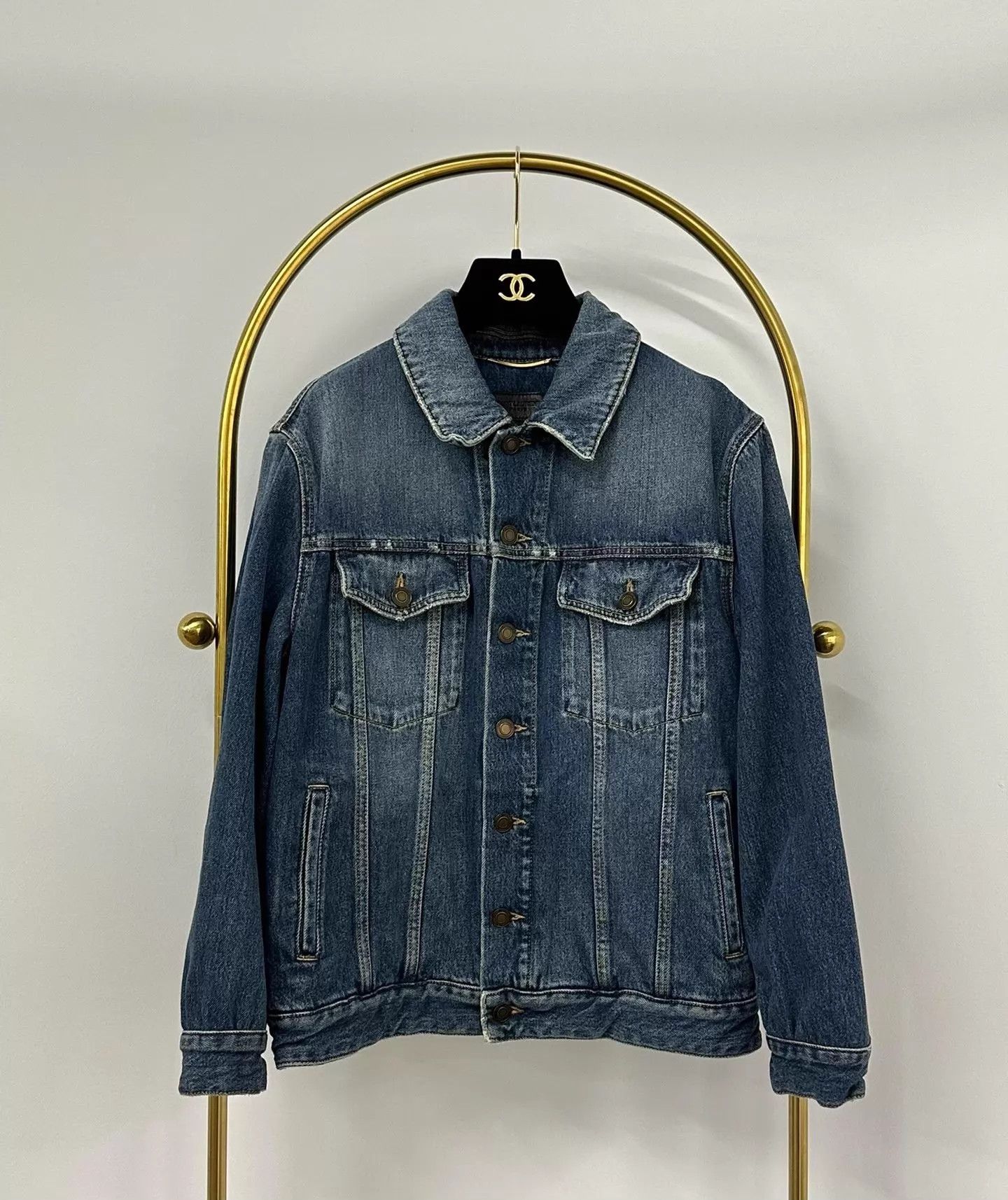 Saint Laurent Paris Saint Laurent S denim jacket new condition Size US S / EU 44-46 / 1 - 1 Thumbnail