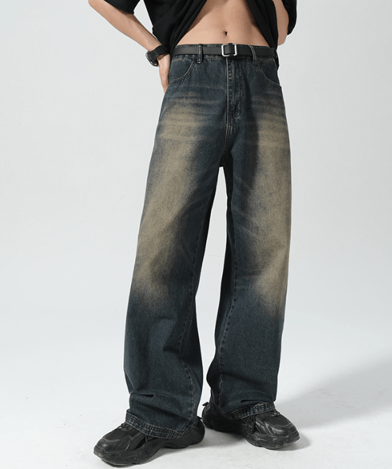 Japanese Brand × Vintage Japanese retro distressed wide-leg street versatile jeans Size US 32 / EU 48 - 1 Thumbnail